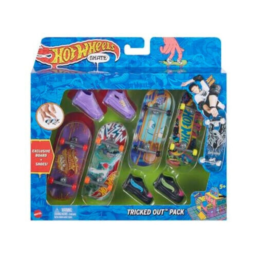 Hot Wheels Skate TRICKED OUT PACK Tony Hawk Finger Skateboards Exclusive NEW